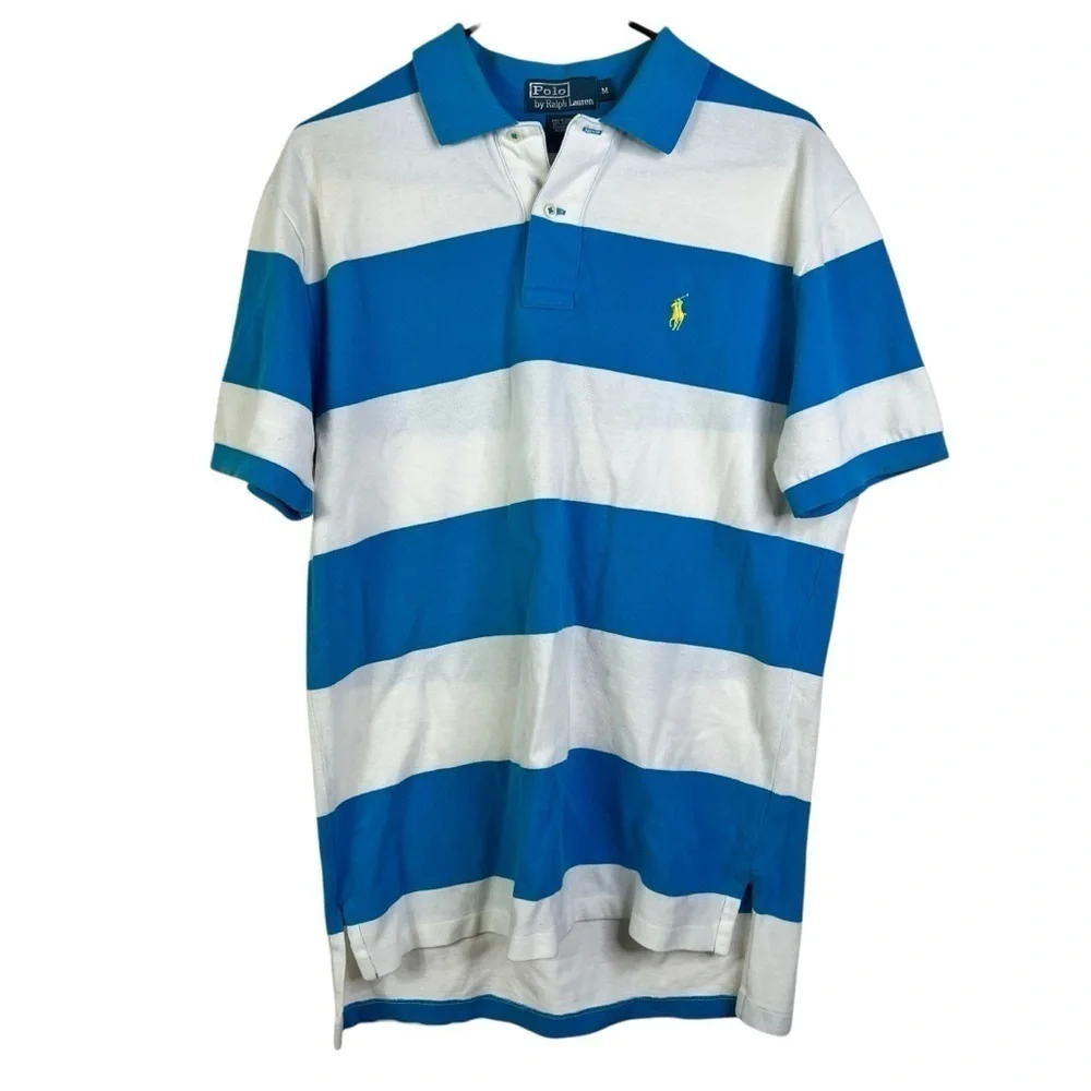Polo by Ralph Lauren Blue and White Striped Men's Shirt size M